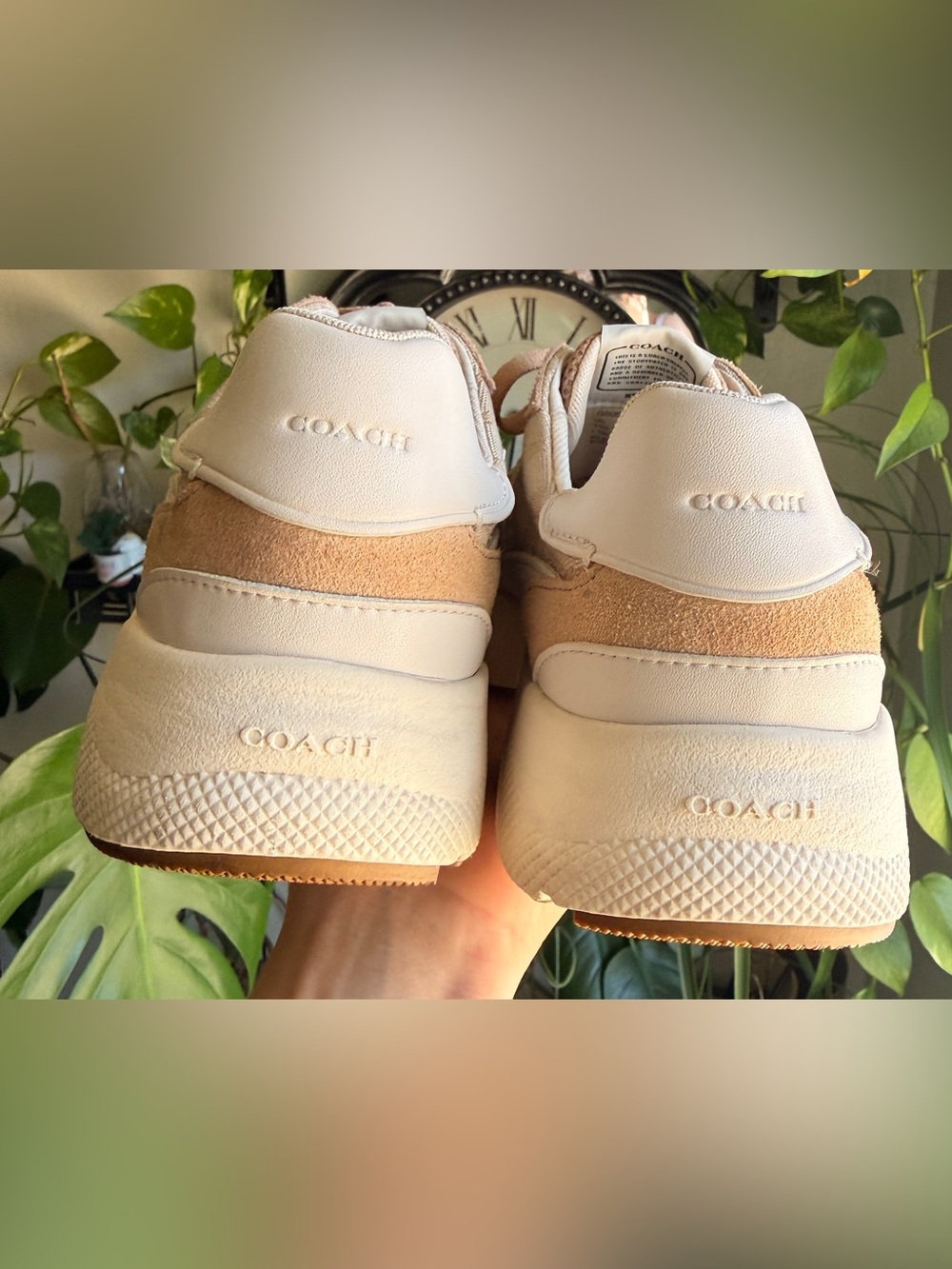 Coach Pink Blush Suede & Signature Logo Sneakers - Picture 7 of 14